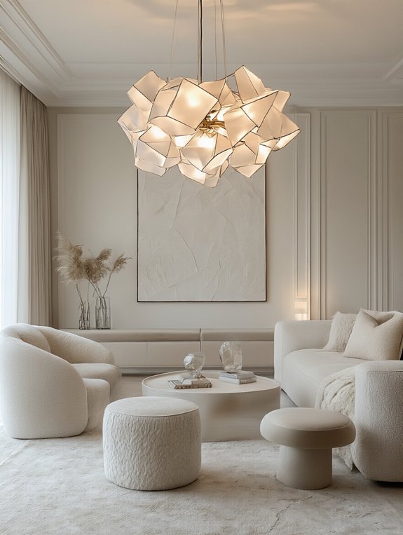 frosted geometric chandelier magic