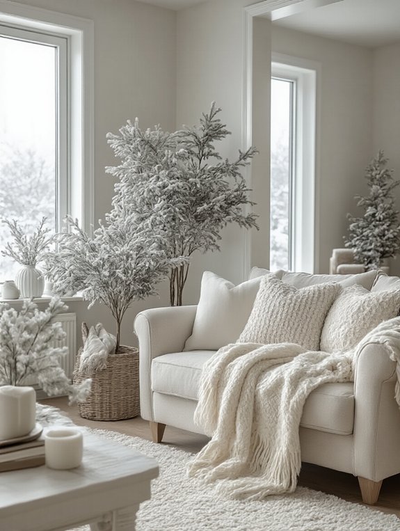 frosted plants for winter ambiance