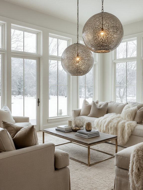 glamorous metallic light fixtures