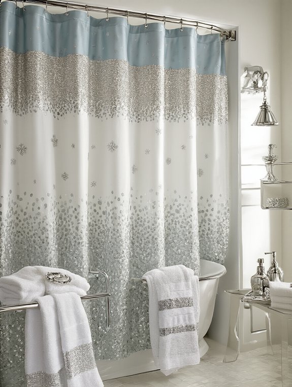 glittery metallic bathroom accents