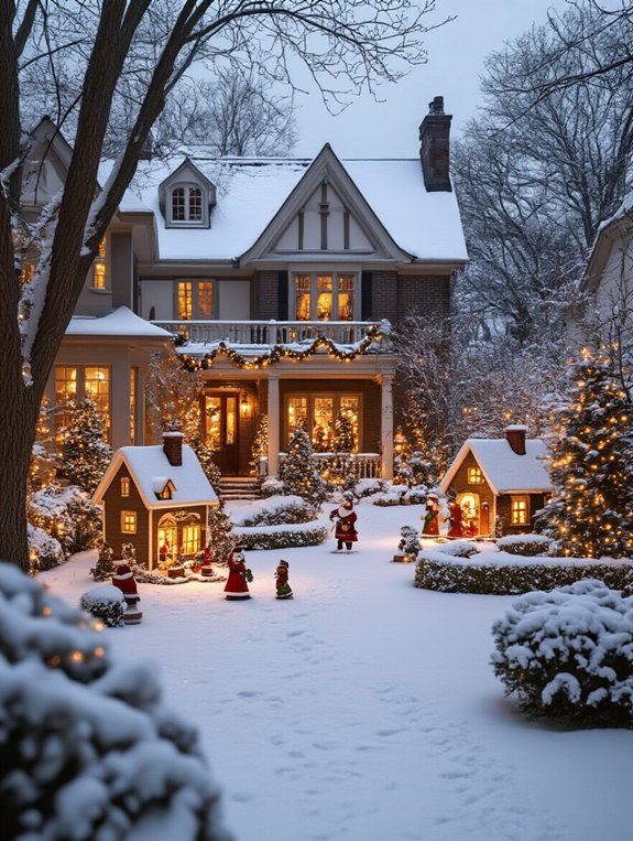 glowing christmas village charm