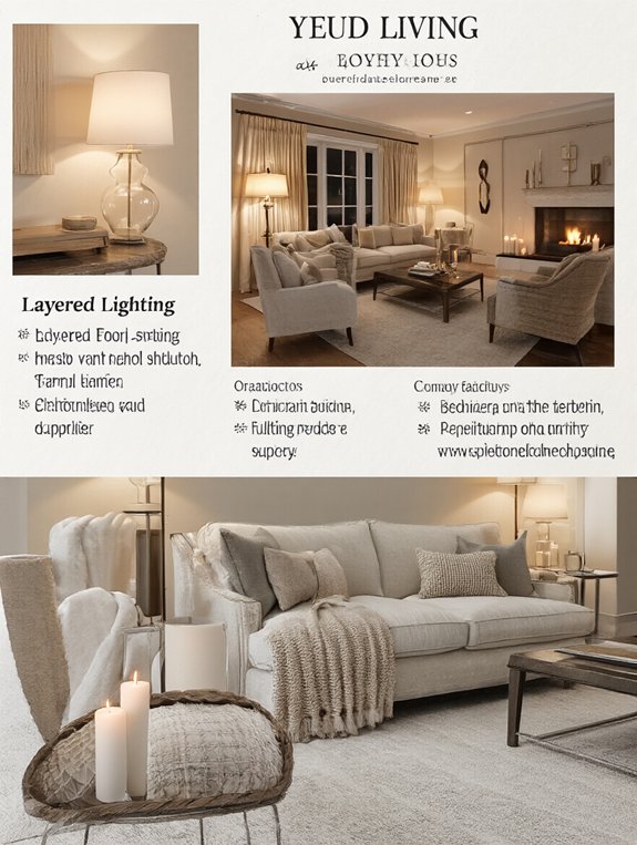 layered lighting for coziness