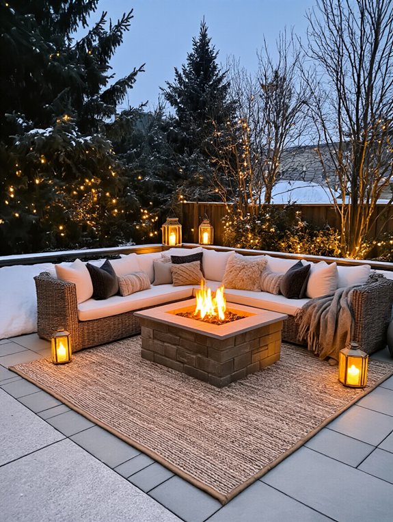 layered plush outdoor comfort
