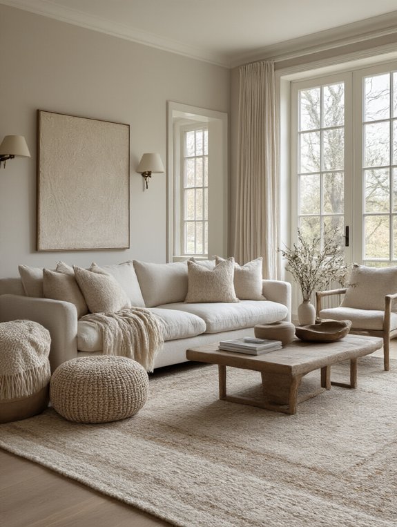 layered rugs for coziness