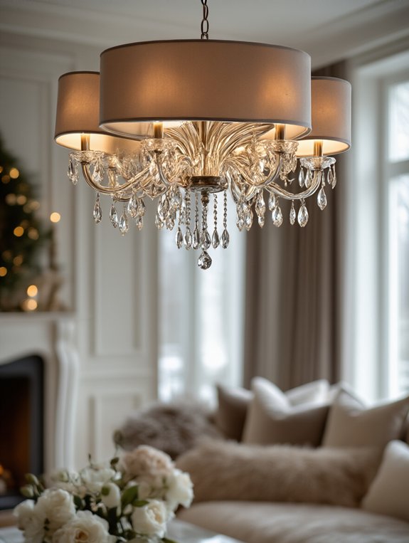 luxurious velvet drum shades