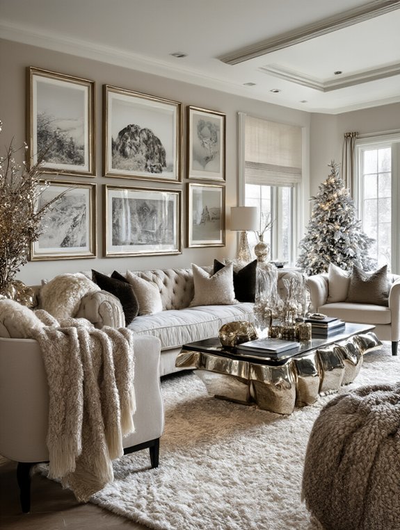 metallic frames for decor