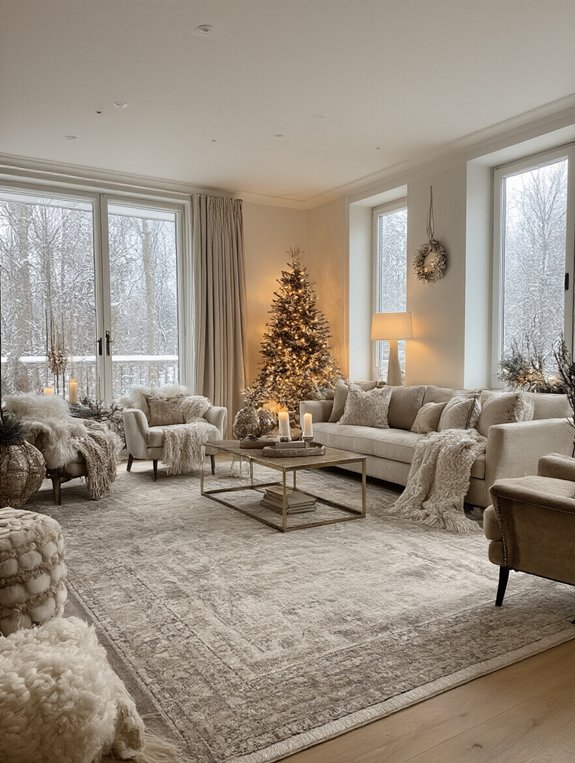 metallic luxurious winter rugs