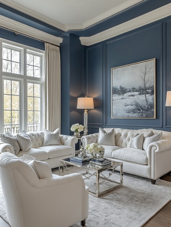 midnight blue elegance accented