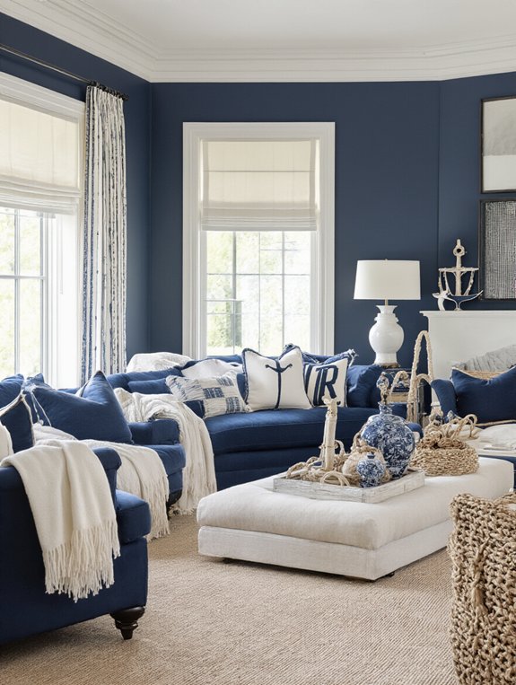 nautical navy and white