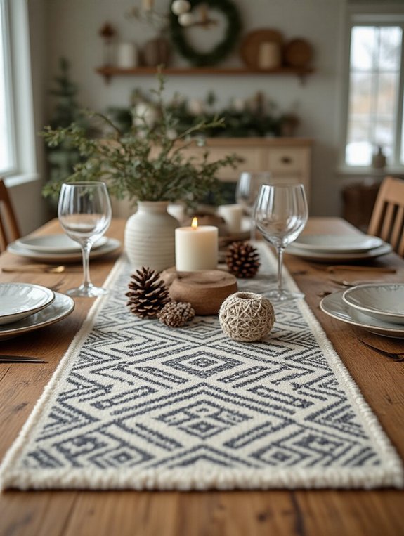 nordic geometric winter table
