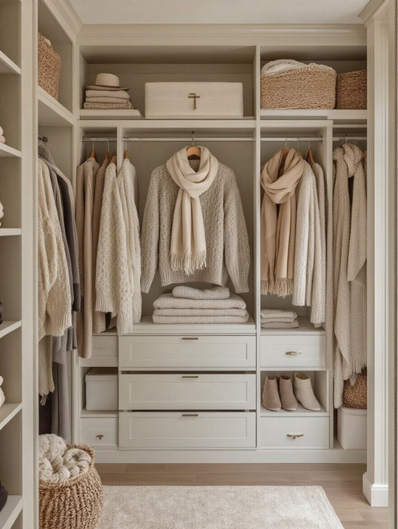 organize winter closet efficiently