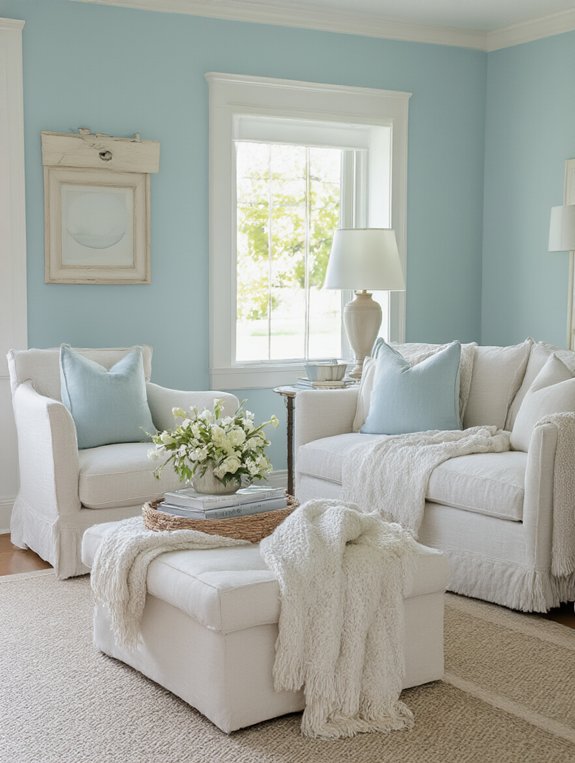 pastel blue and white elegance