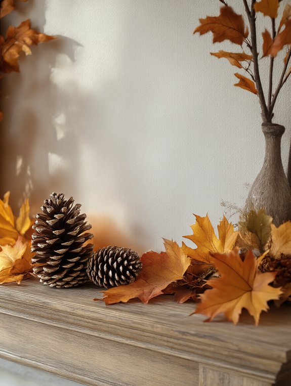 pinecone picture frame craft