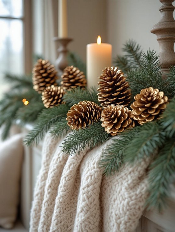 pinecones add cozy charm