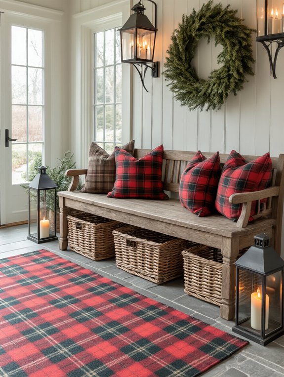 plaid patterns create cozy charm