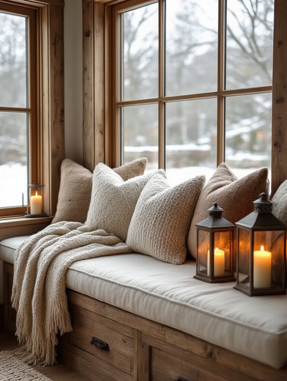rustic cozy window seat