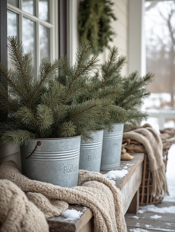 rustic galvanized pine decor