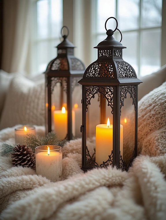 rustic led lantern warmth