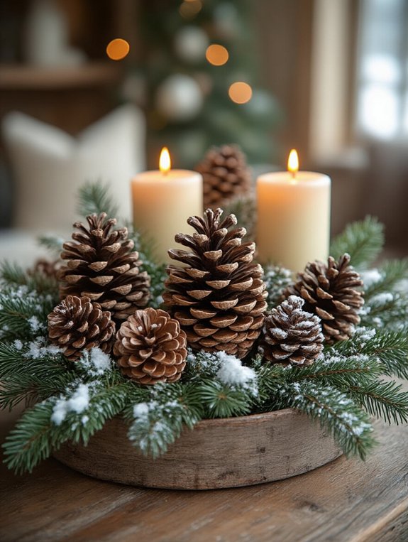 rustic pinecone home decor