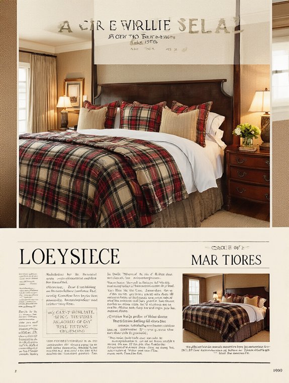 rustic plaid winter decor