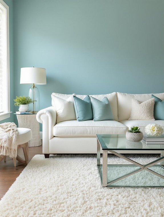 seafoam blue cozy decor