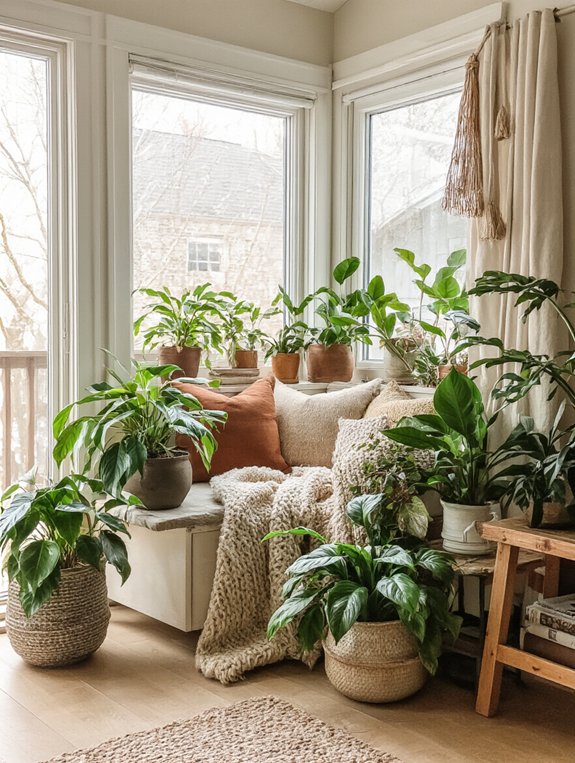 seasonal houseplants brighten spaces