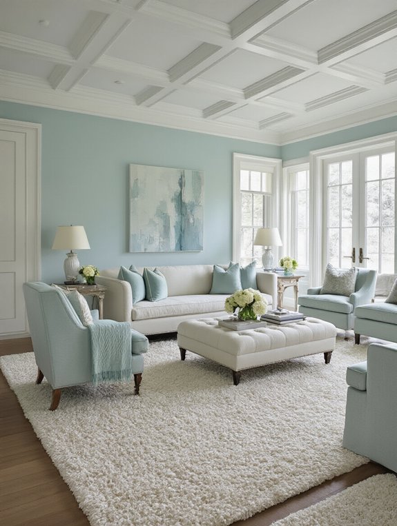 serene icy aqua decor