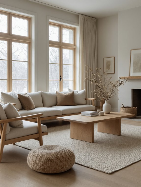 sleek minimal calming furniture