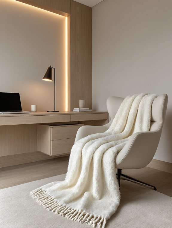 sleek minimalist home office