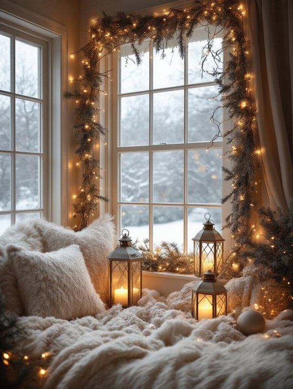 twinkling fairy lights display