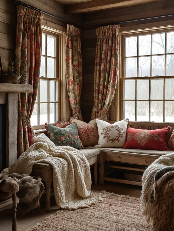 vintage charm through textiles