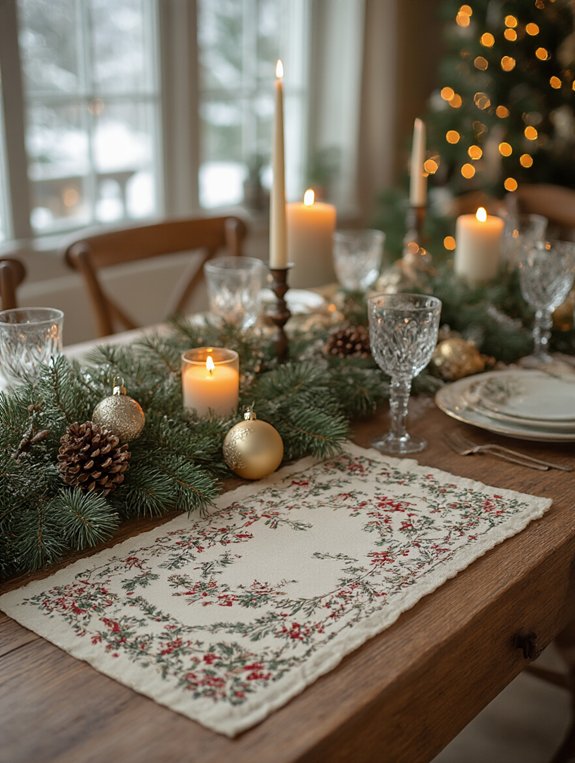 vintage christmas table decor
