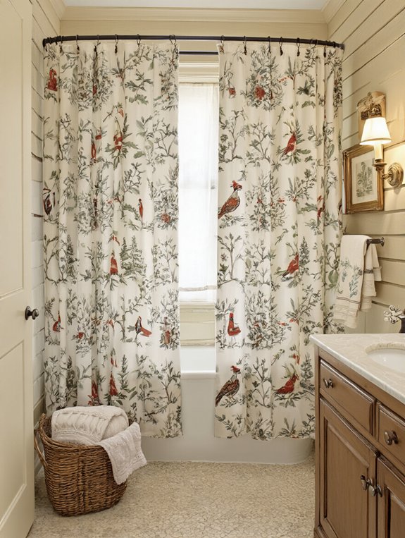 vintage winter bathroom decor