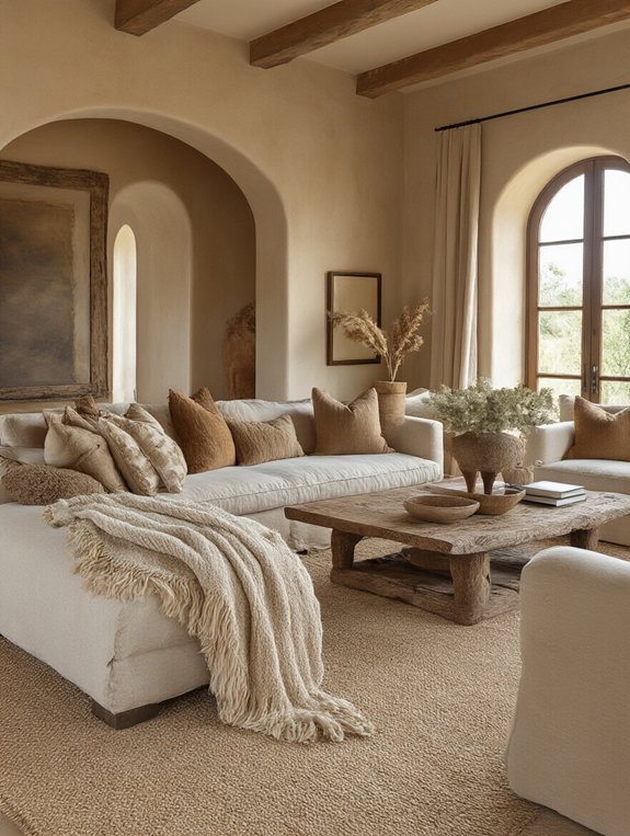 warm cozy earth tones