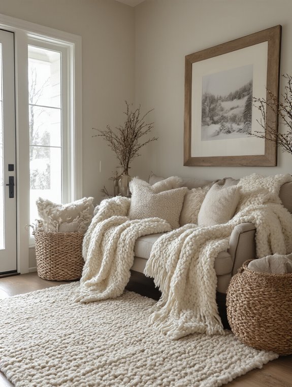 warm cozy entryway decor