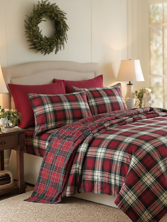 warm cozy plaid sheets