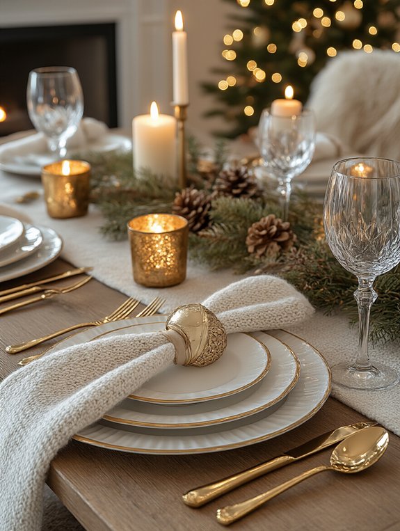 warm metallic winter elegance