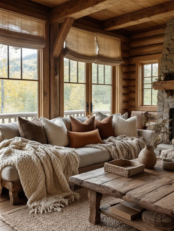 warm tones cozy textures