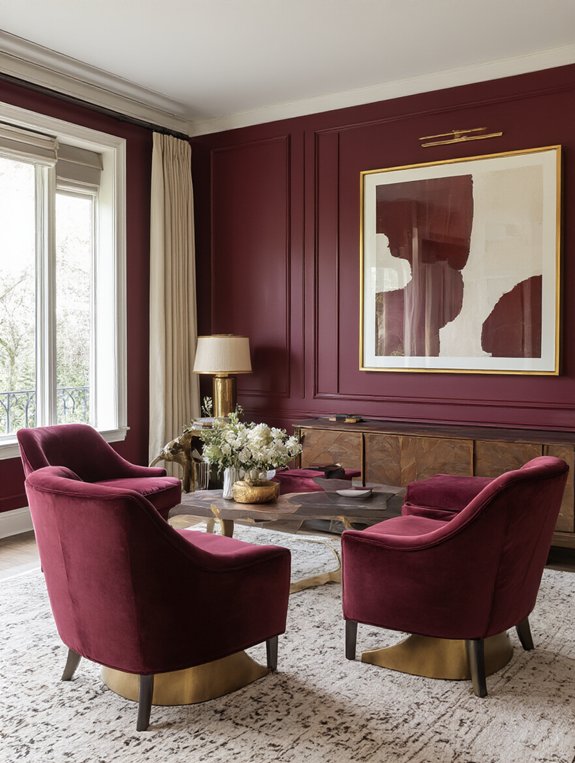 warm vibrant accent wall