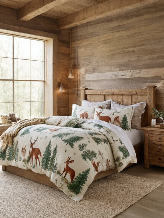 whimsical animal pattern bedding