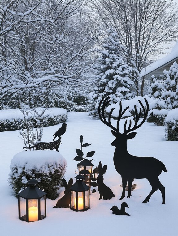 whimsical winter garden decorations