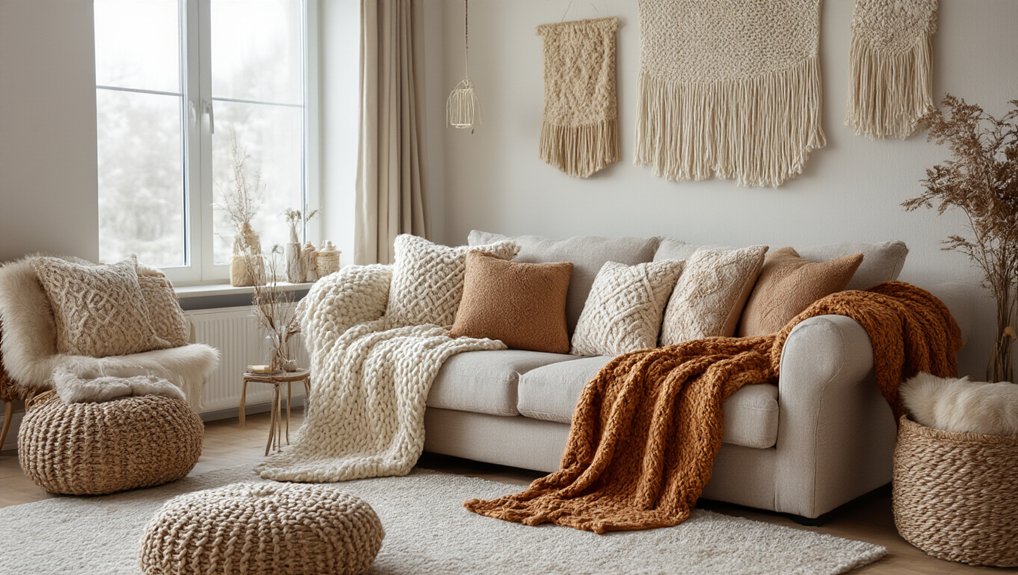 winter knitted decor ideas