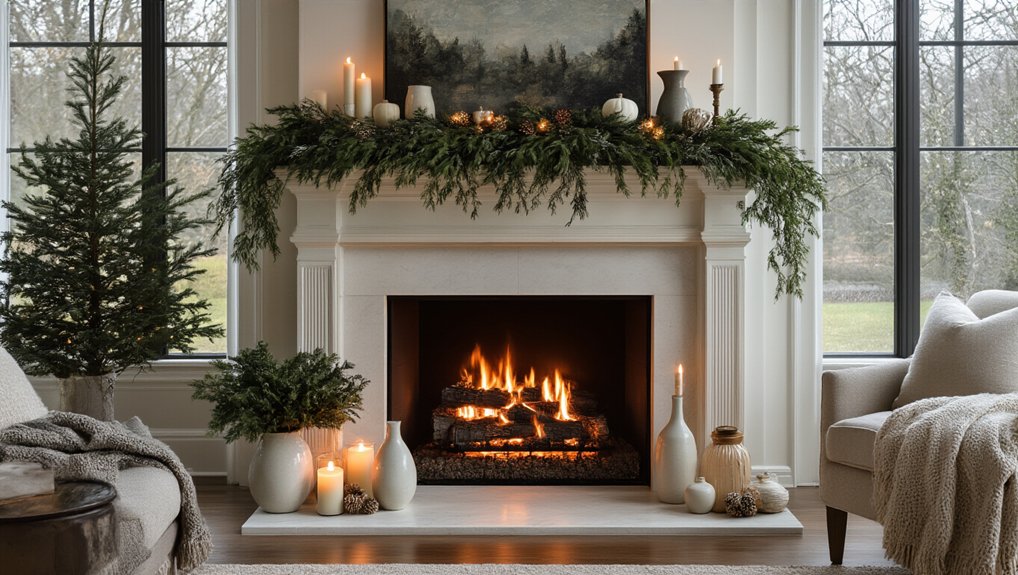 winter mantel styling ideas