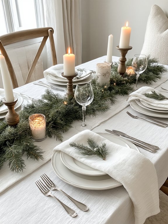 winter wonderland table settings